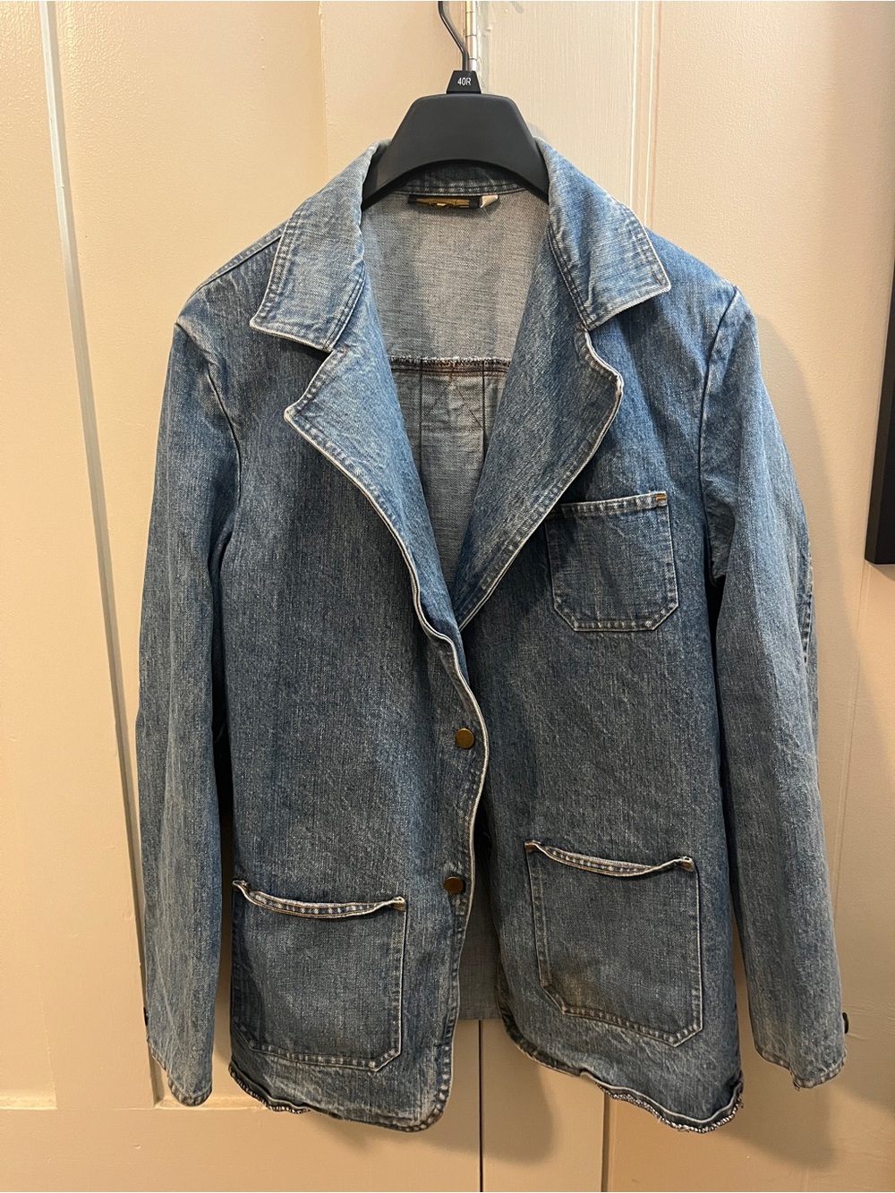 Style & Co. Light Blue Denim Jacket Blazer